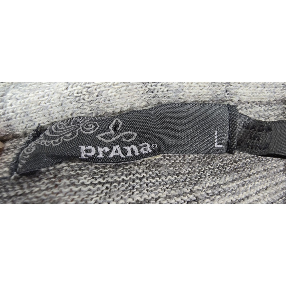 Prana Womens Gemma Hooded Sweater Lightweight Knit Spacedye Gray L - Picture 9 of 11
